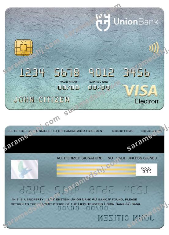Liechtenstein union bank visa electron card